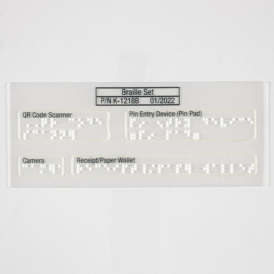 Clear Braille for Kiosks, Coin Counters and Bill Pay.