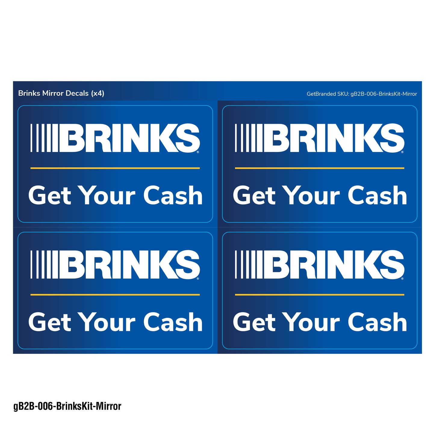 Brinks Mirror Decal Sheet