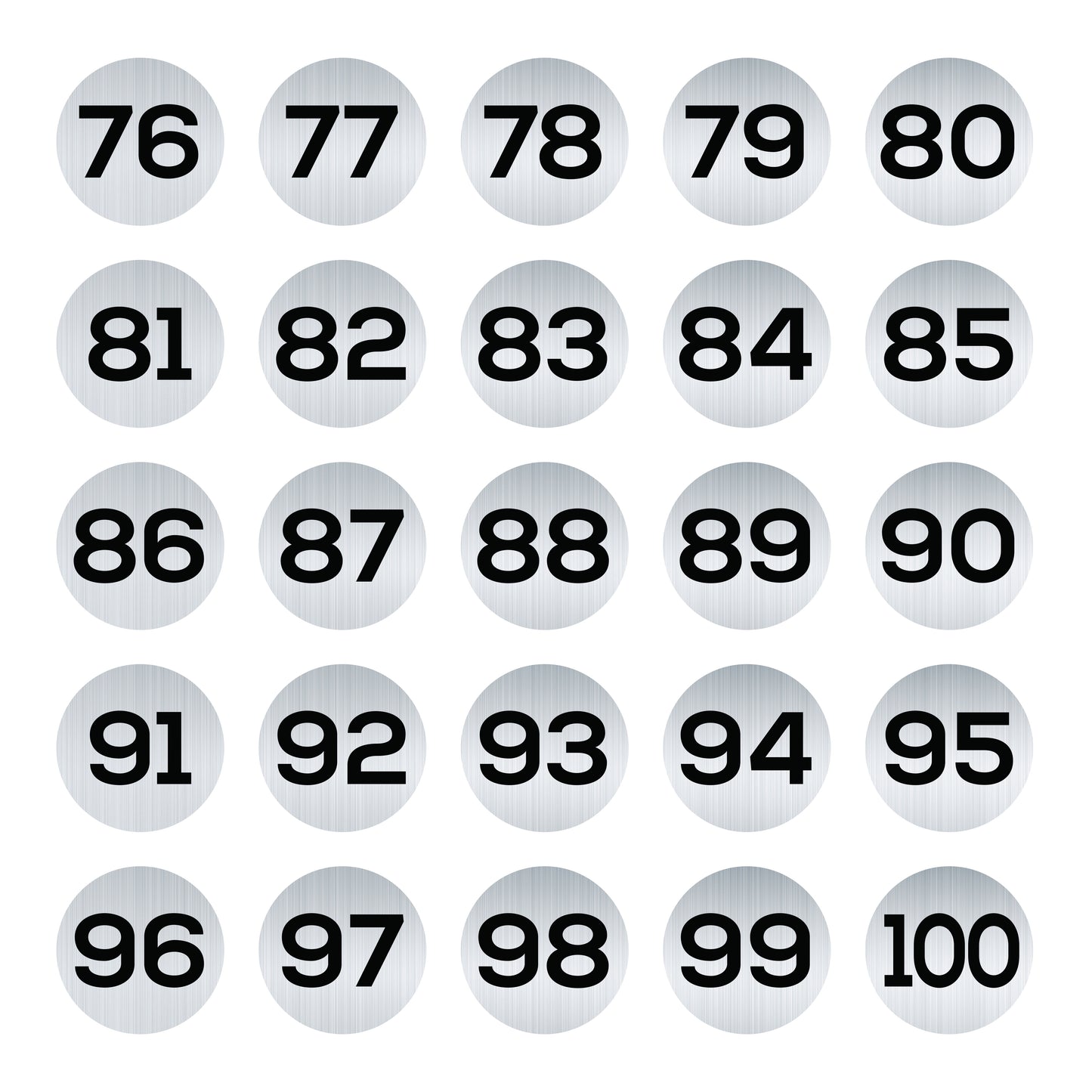Equipment Number Decals - Silver