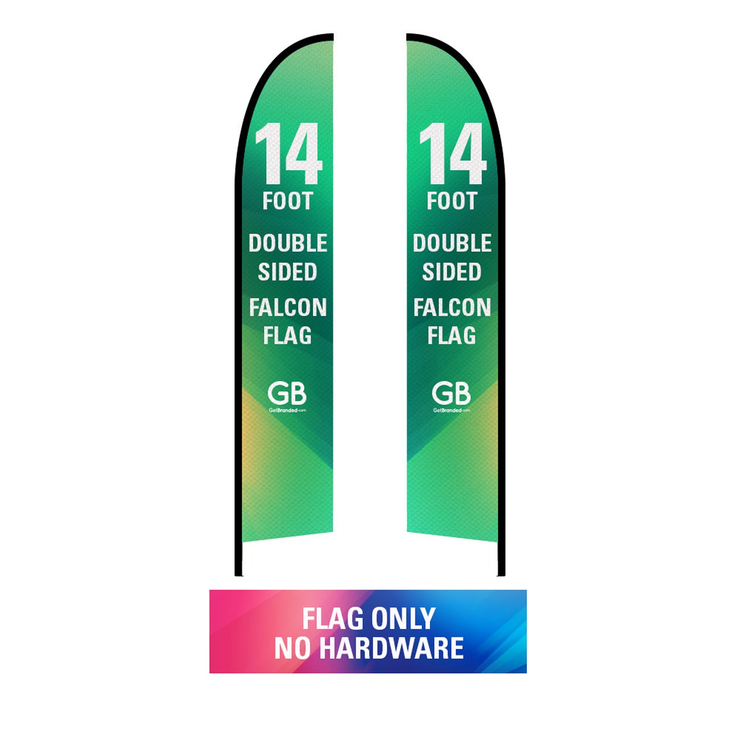 14 foot, double-sided, custom falcon flag graphic only