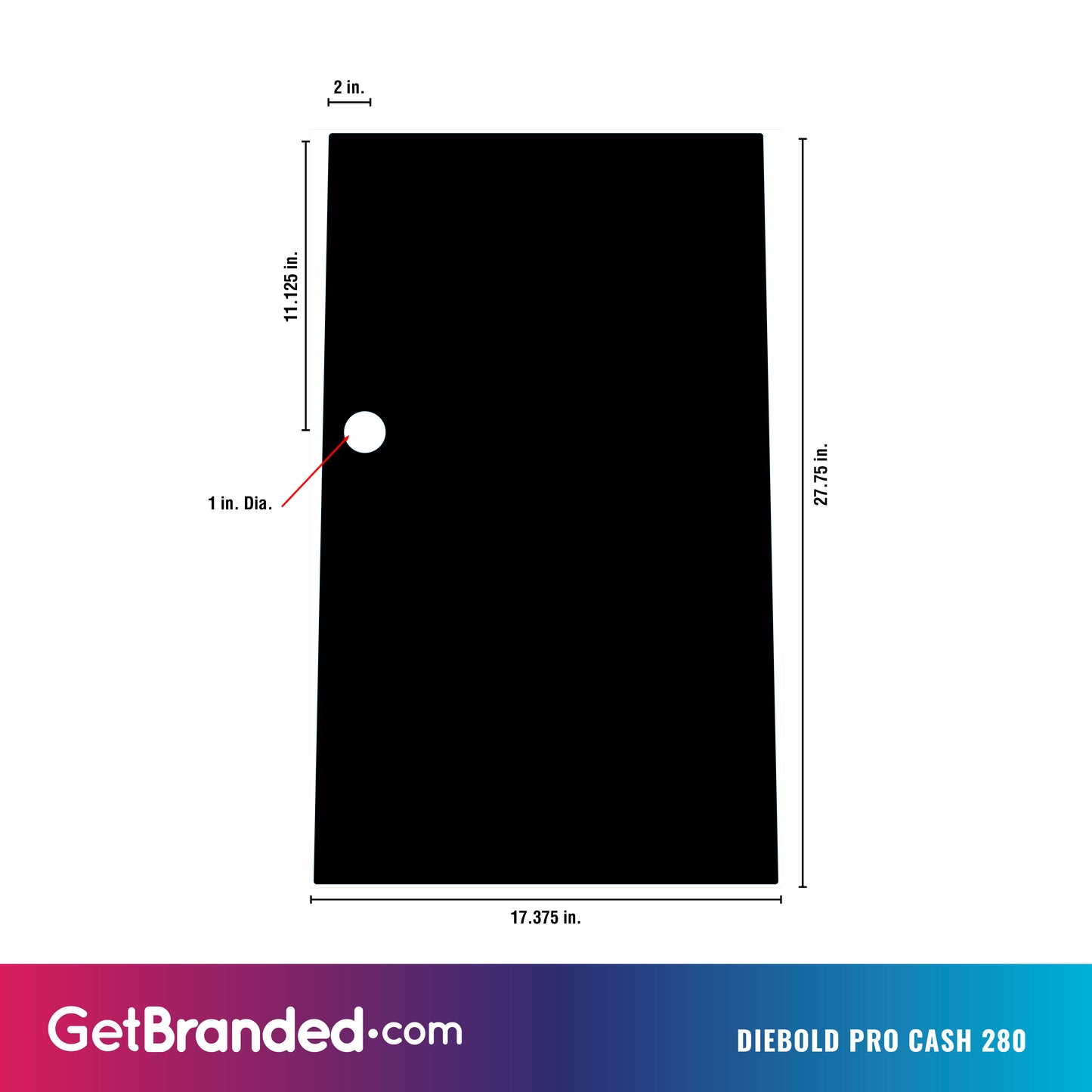 Diebold Pro Cash 280 SharkSkin front panel