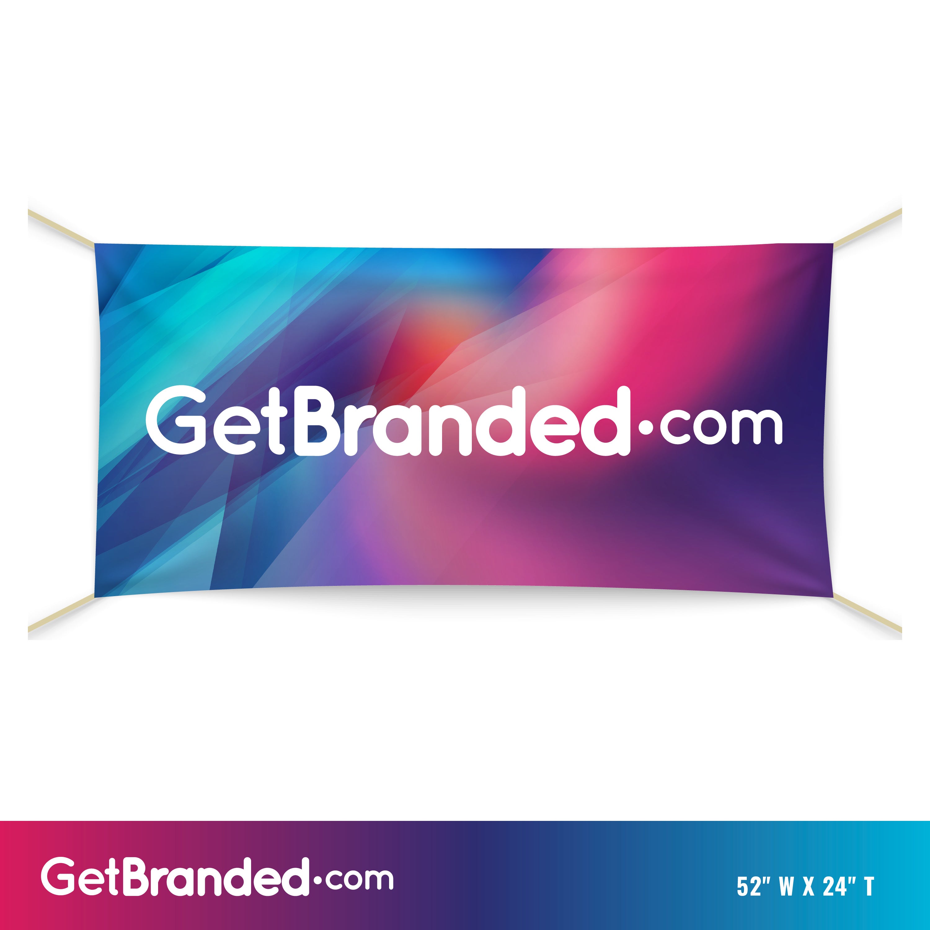 Single-Sided, Full Color Hanging Banner with Grommets 24