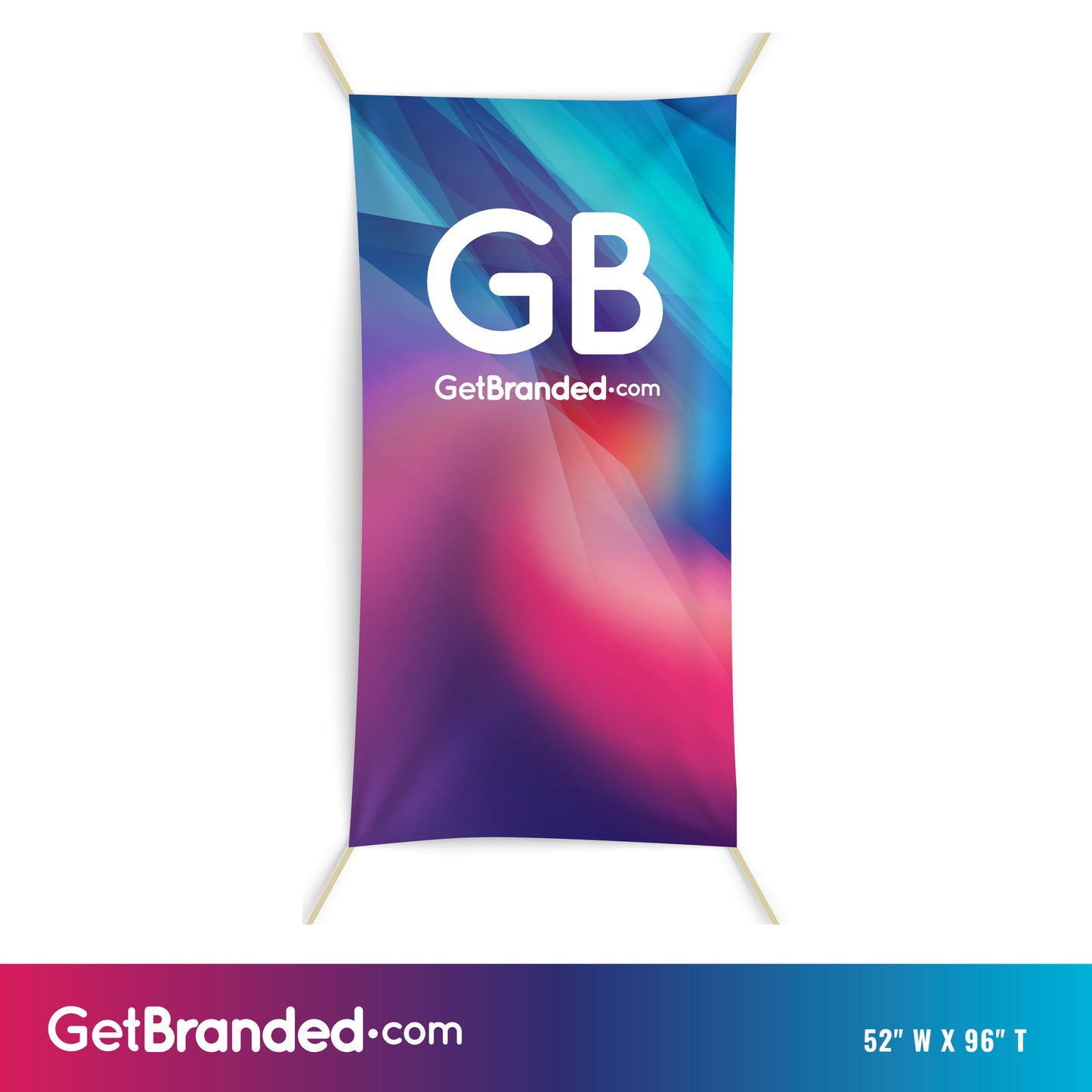 Single-Sided, Full Color Hanging Banner with Grommets - 96" x 52"