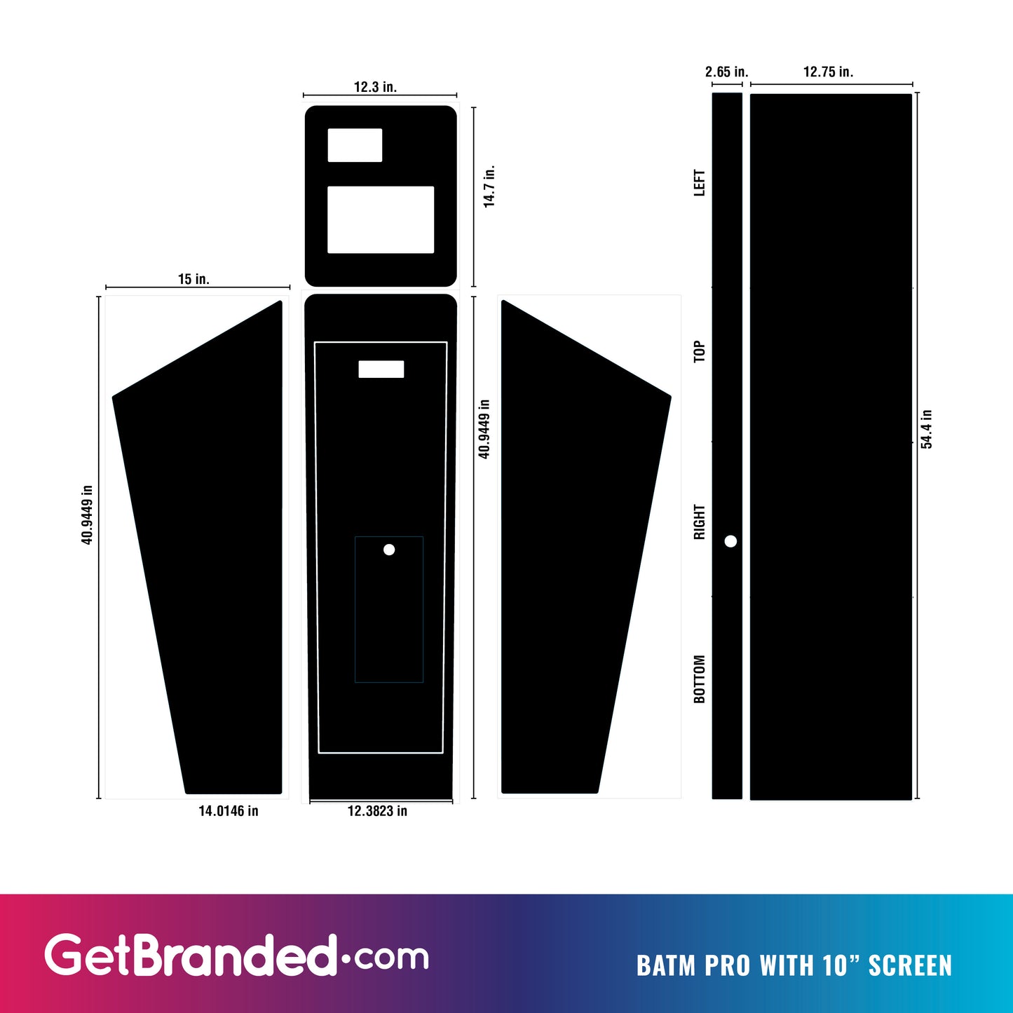 General Bytes BATM Pro With 10 in. Screen Wrap