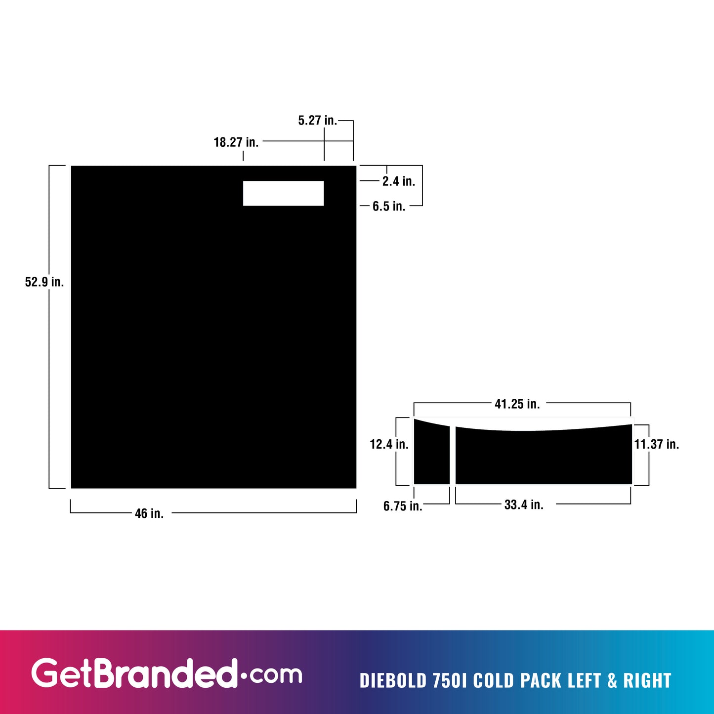 Diebold 750I Cold Pack Left & Right Wrap Template.