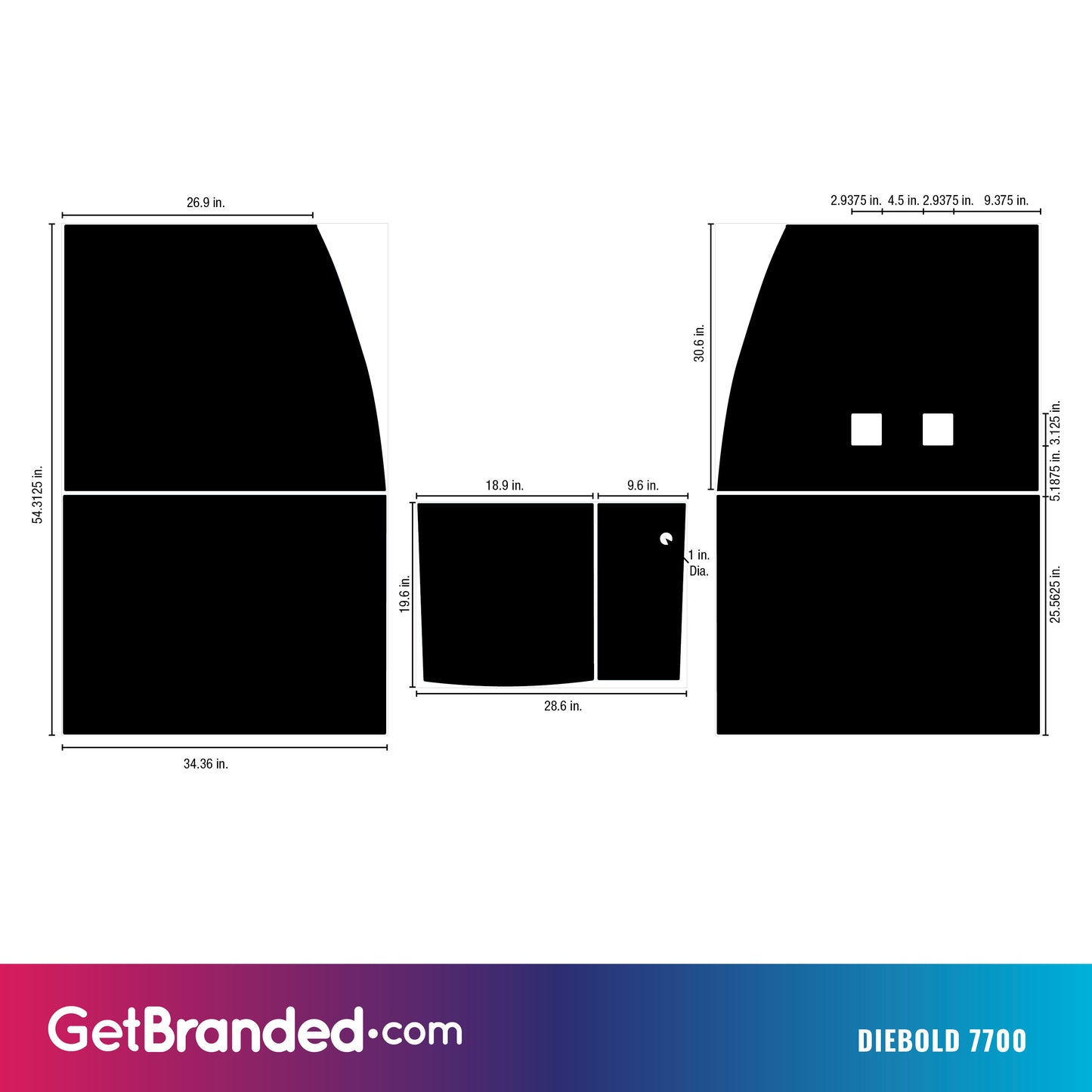 Diebold 7700 ATM Wrap Template.