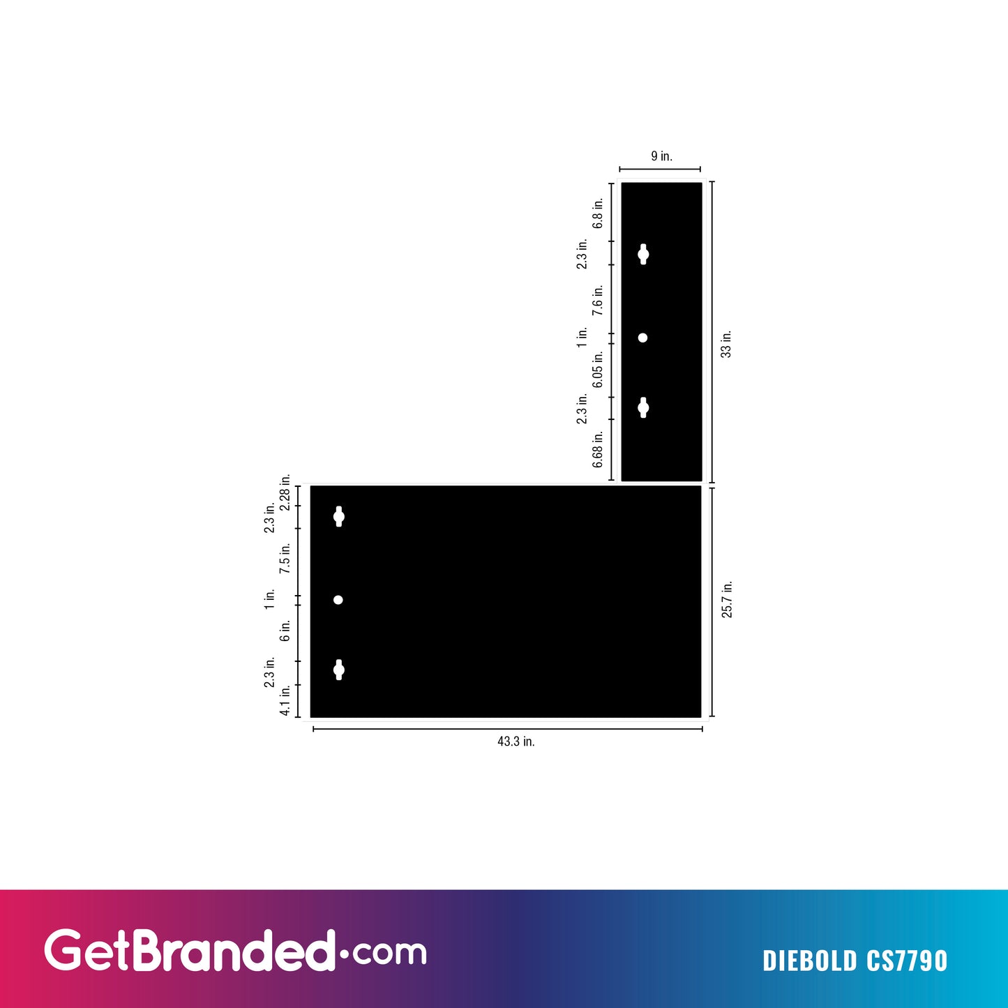 Diebold CS7790 ATM Wrap Template.