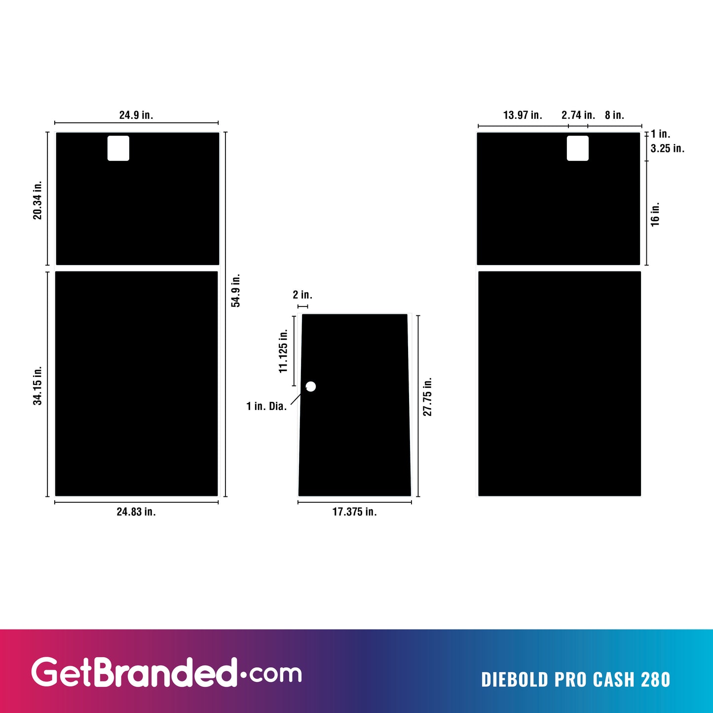 Diebold Pro Cash 280 ATM Wrap Template.