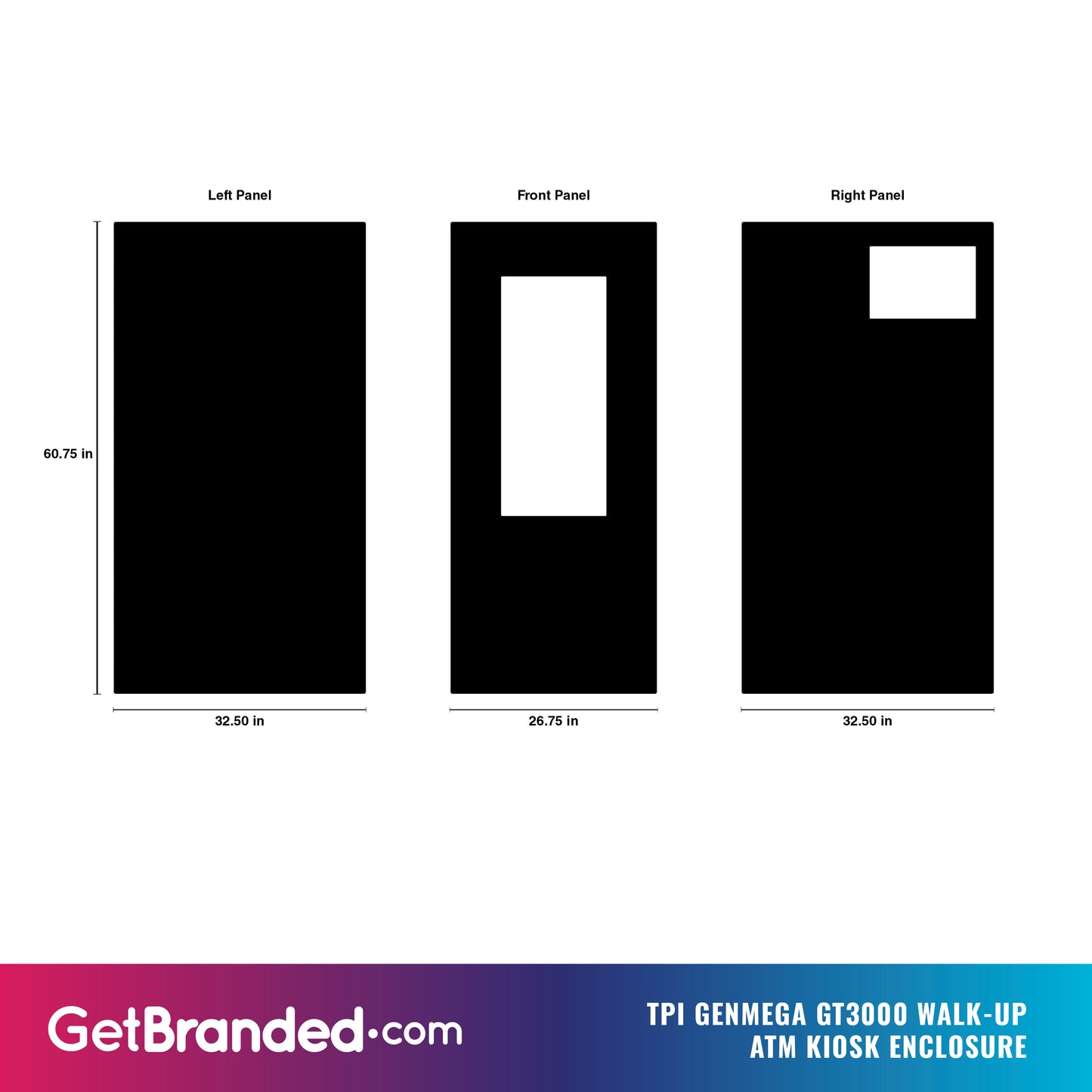 TPI Genmega GT3000 Walk-Up ATM Kiosk Enclosure Wrap