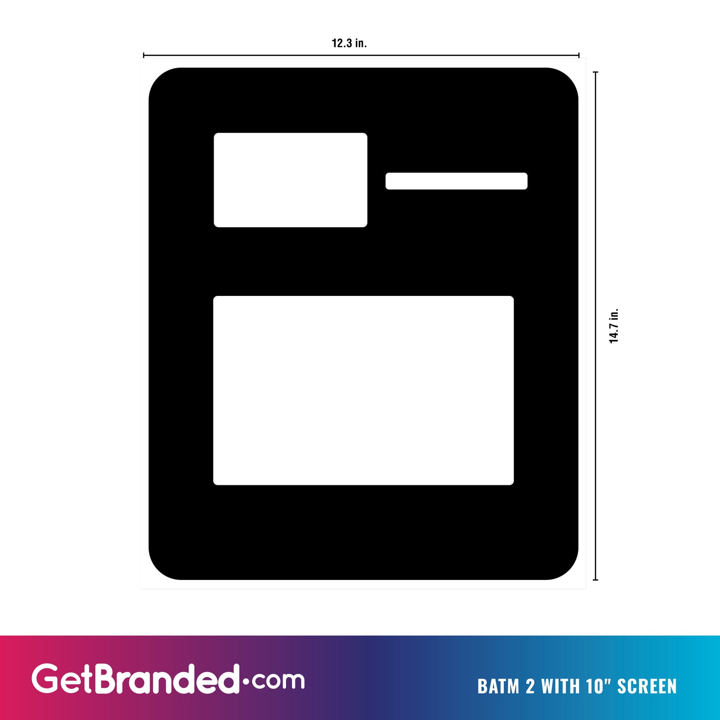 General Bytes BATM 2 with 10" screen Bitcoin ATM SharkSkin front panel