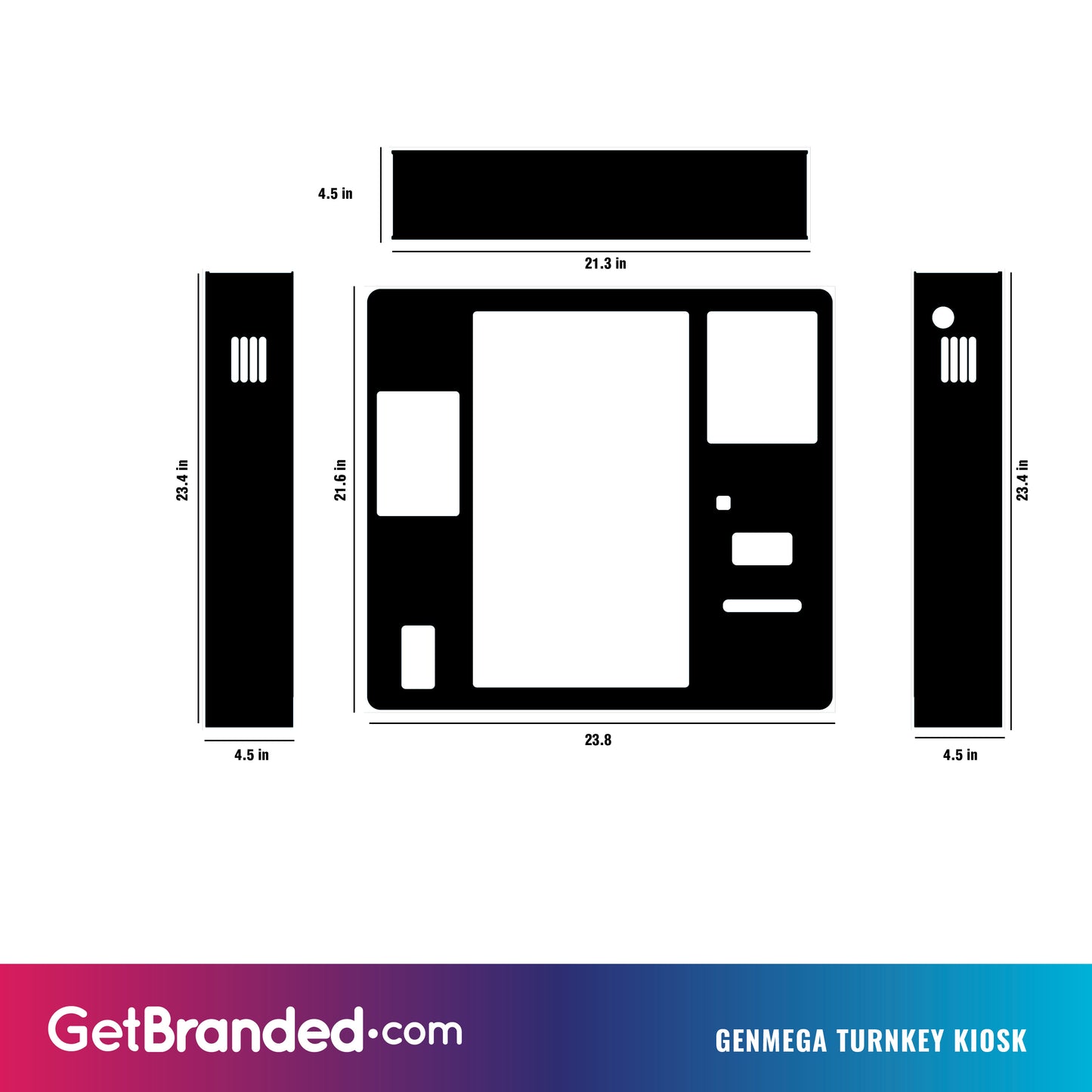 Genmega Turnkey Wall Kiosk ATM Wrap Template.