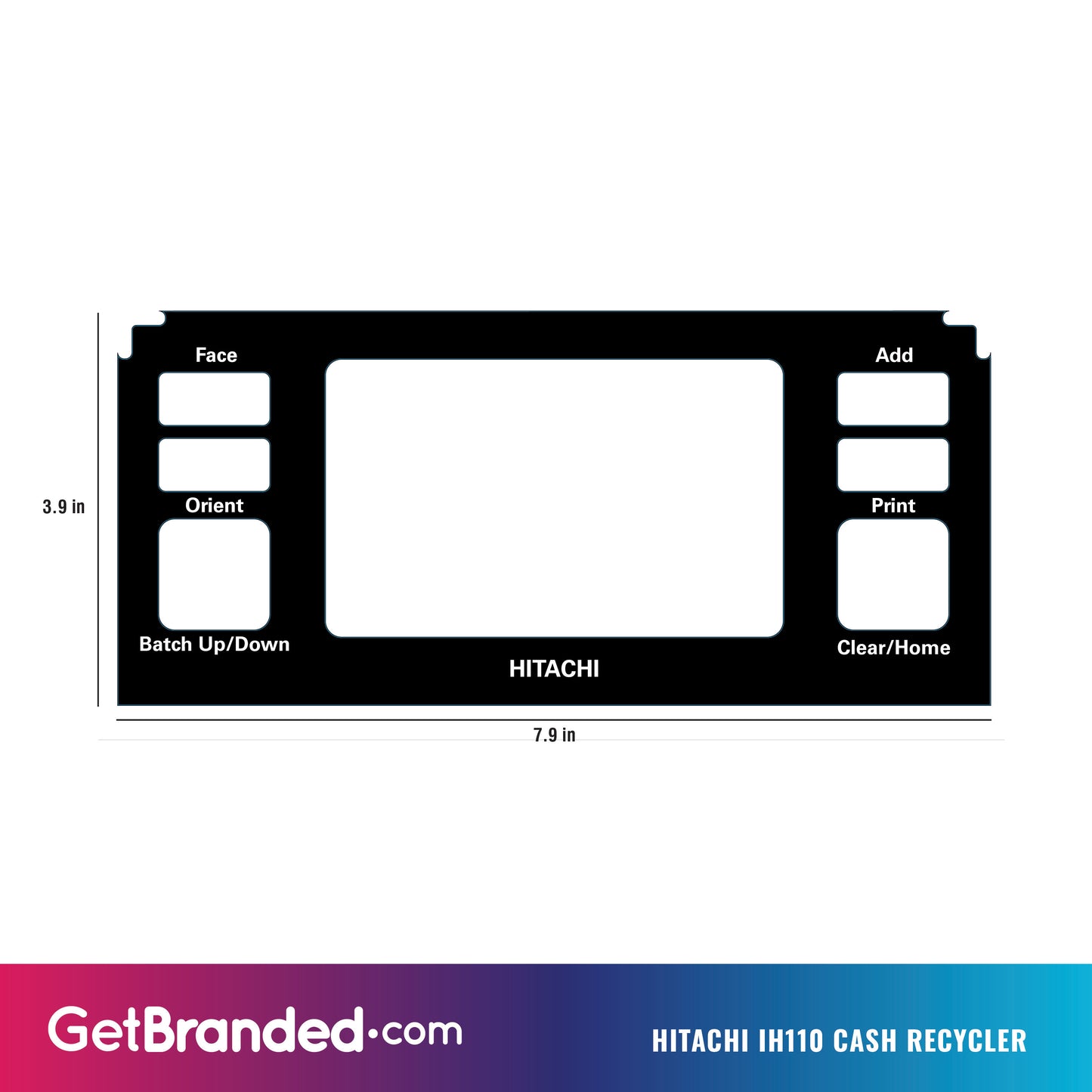 Hitachi IH110 Cash Recycler Interface Decal Template.