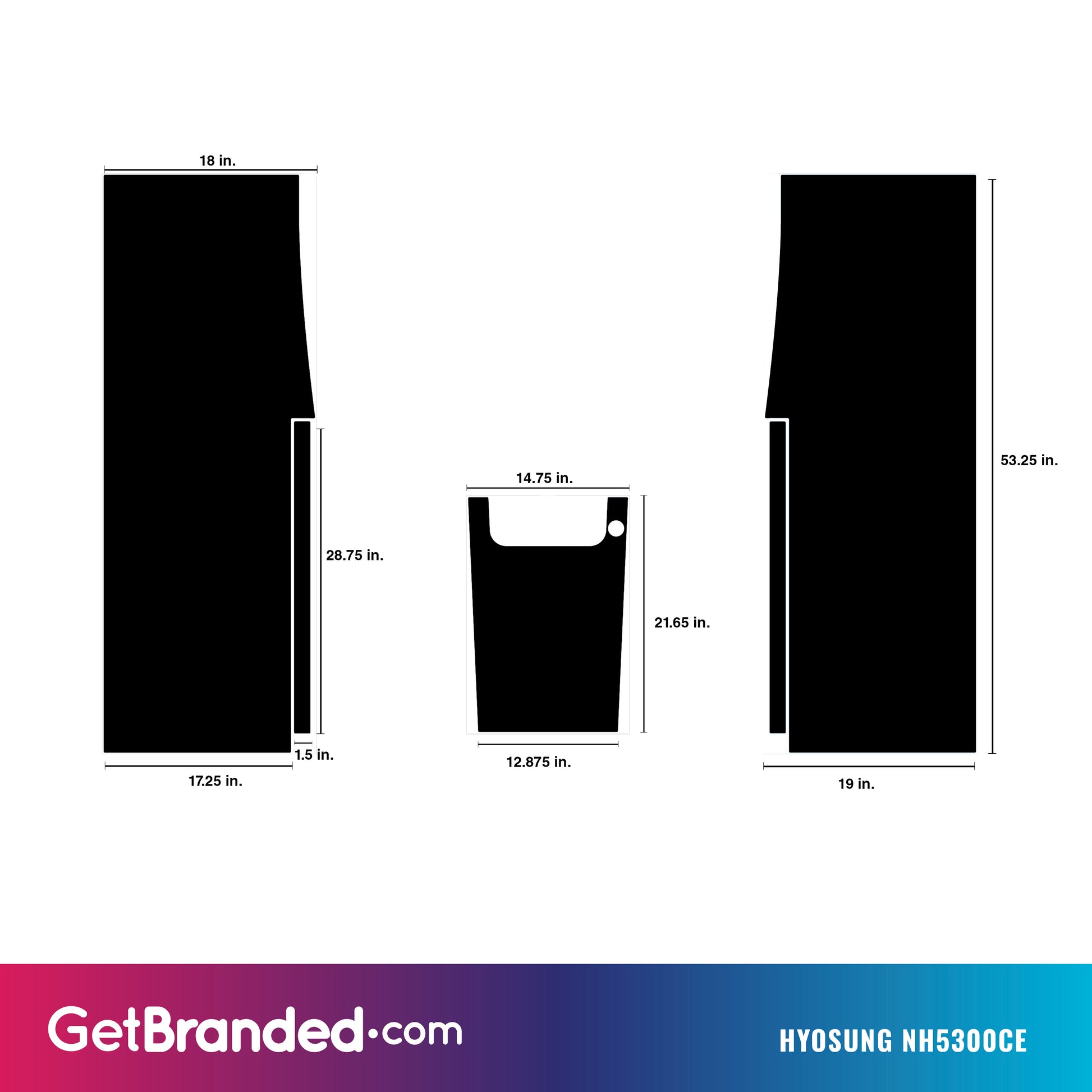 Hyosung NH5300 CE ATM Wrap Template.