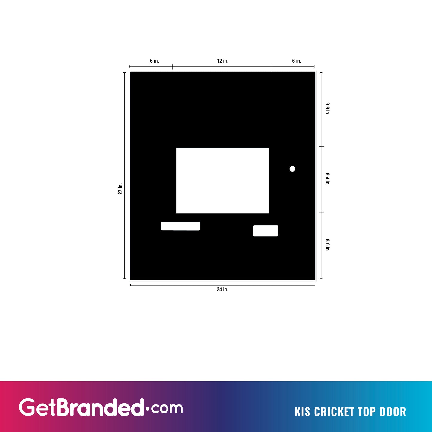 KIS Cricket Top Door Kiosk Wrap Template.