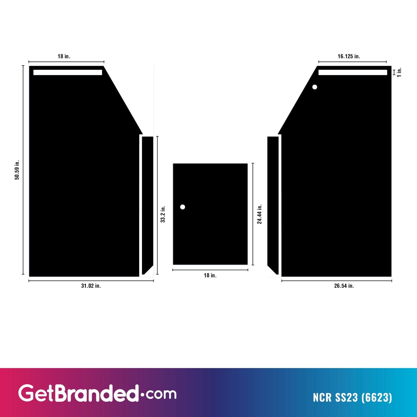 NCR SS23 (6623) ATM Wrap Template.