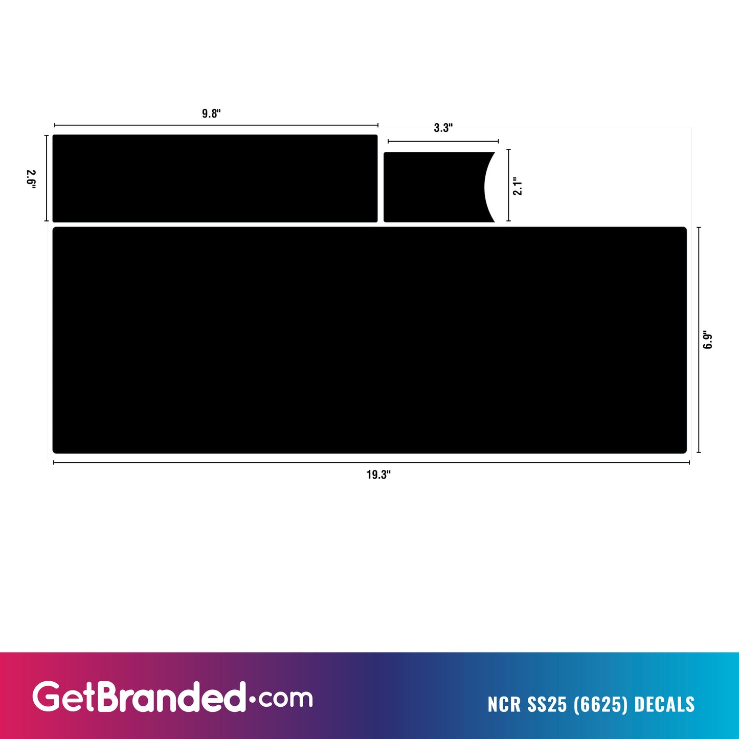 NCR SS25 (6625) ATM Wrap Template.