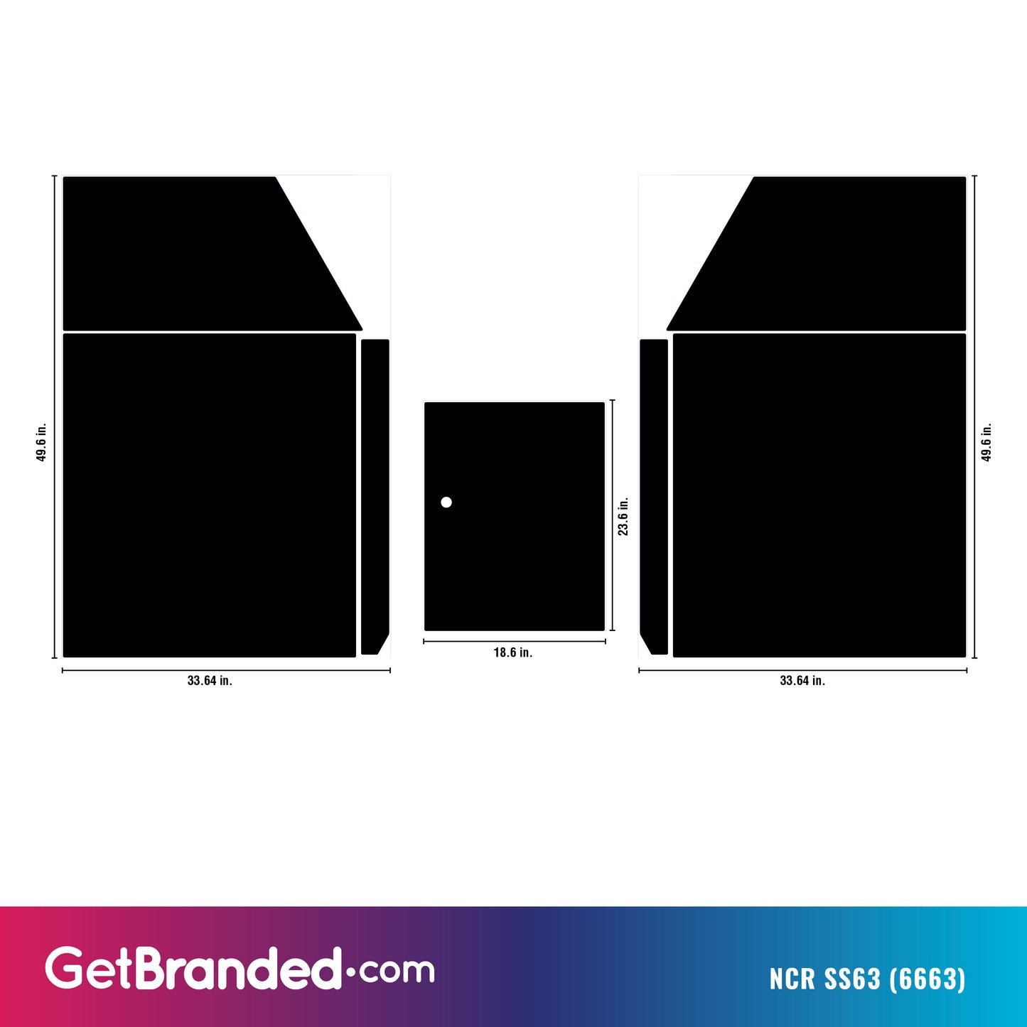 NCR SS63 (6663) ATM Wrap Template.