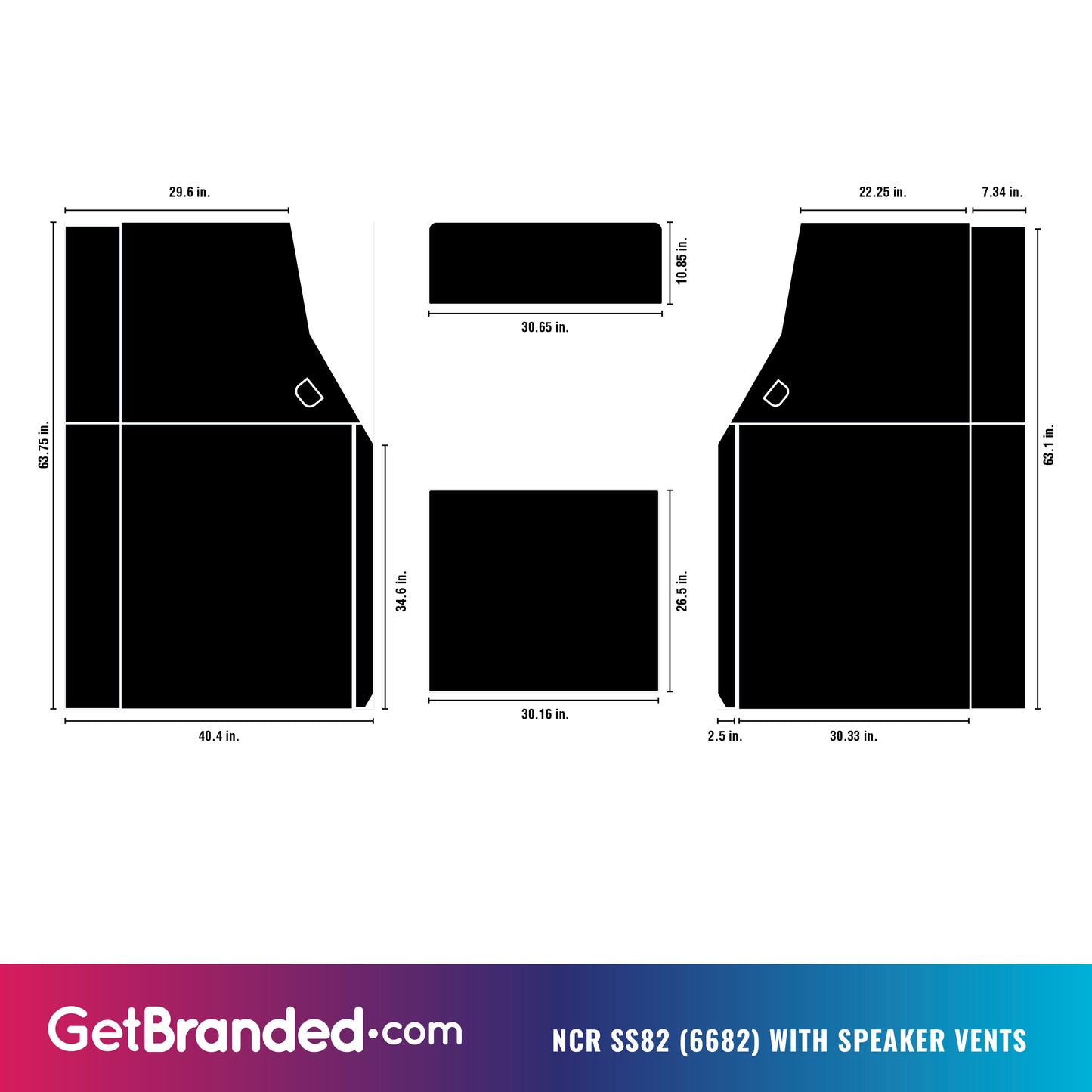 NCR SS82 (6682) ATM/ITM Wrap Template.