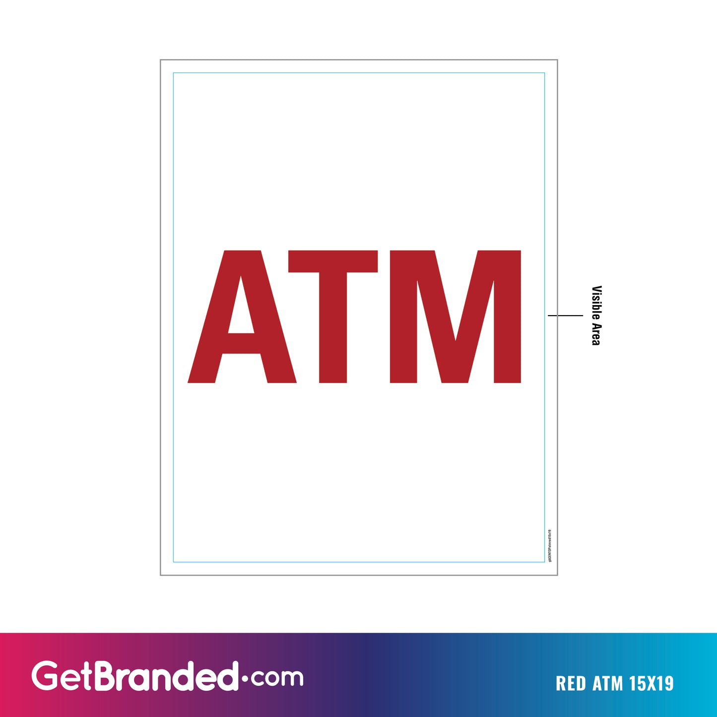 Red ATM Generic Topper Insert