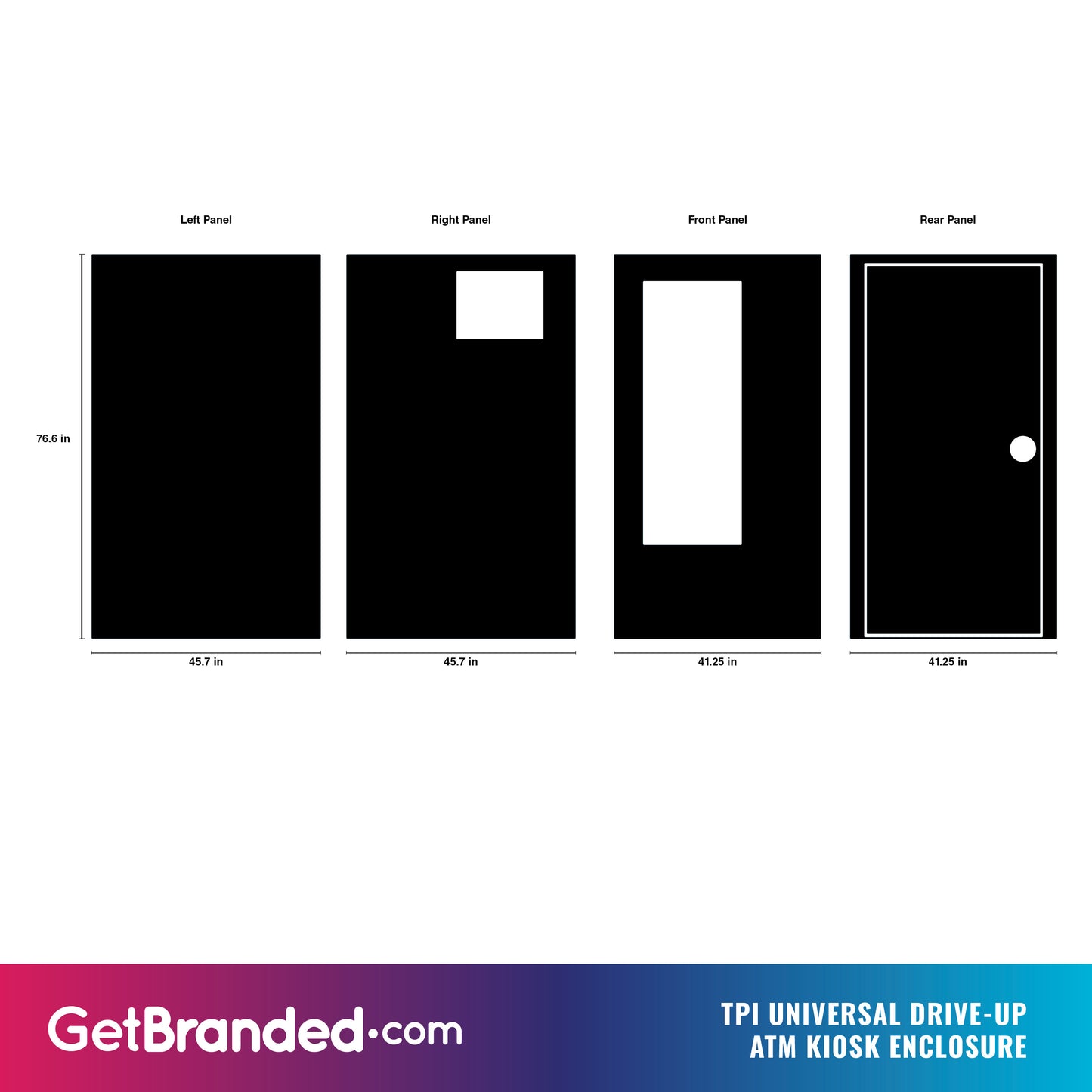 TPI Universal Drive-Up ATM Kiosk Enclosure Wrap