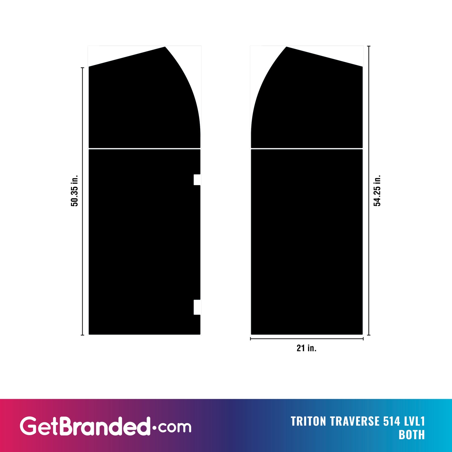 Triton Traverse Level 1 cabinet both sides panel measurements