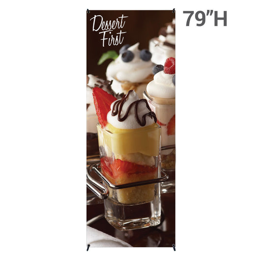 X-Flex Banner - Customizable vinyl banner by GetBranded featuring your message or branding. Comes with a carrying case. Upload your own artwork or let our designers create a stunning display. Make an impact at trade shows and events.