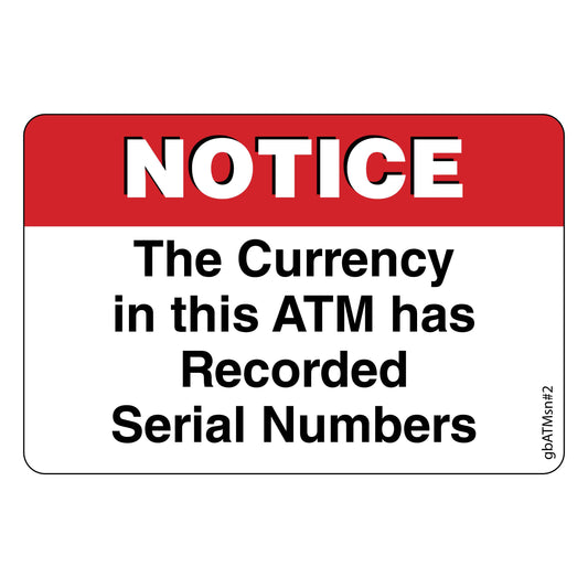 Recorded Serial Numbers Decal. 2 inches by 3 inches in size. 