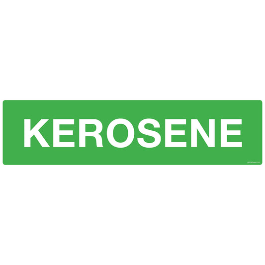 Green Kerosene Decal. 12 inches by 3 inches in size. 