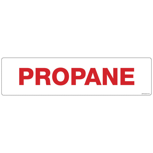 Propane Decal. 12 inches by 3 inches in size.