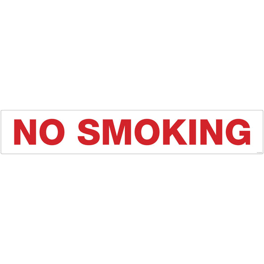 No Smoking Decal. 36 inches by 6 inches in size.