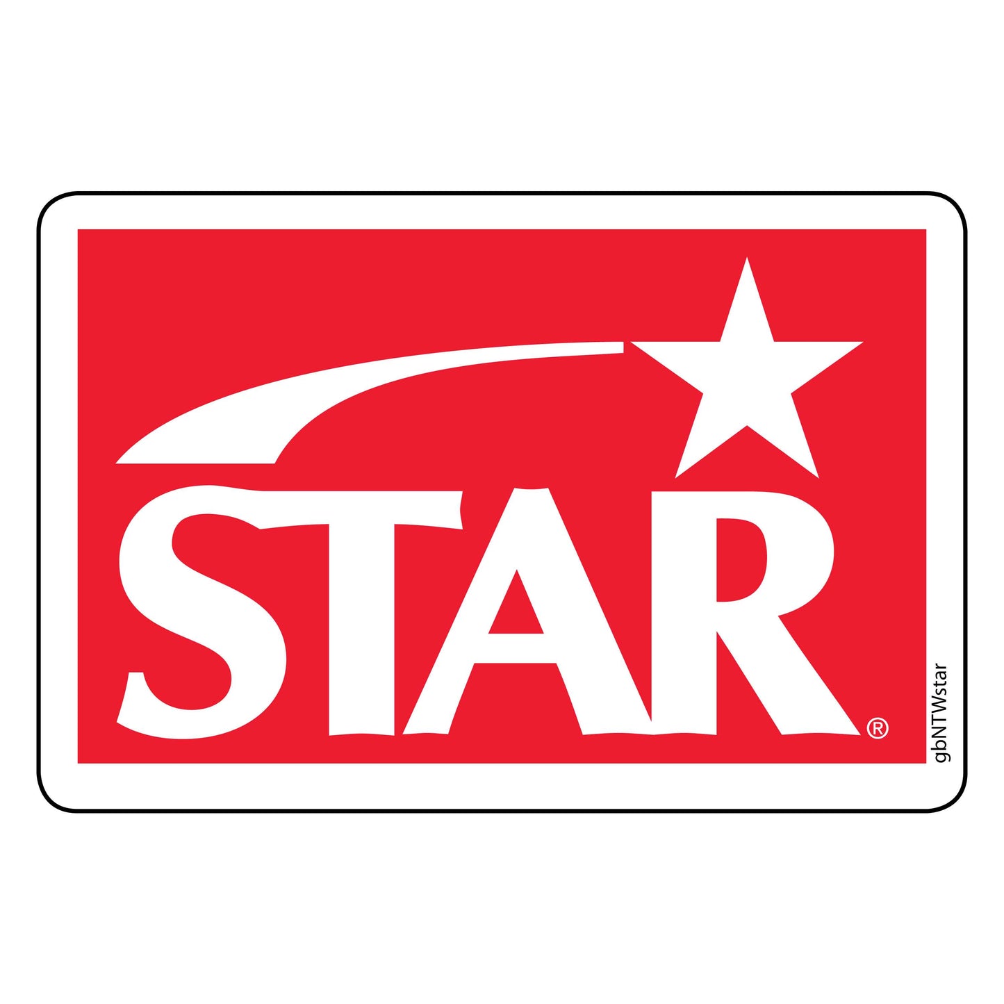 Single Network ATM Decal, Star. 3 inches by 2 inches in size.