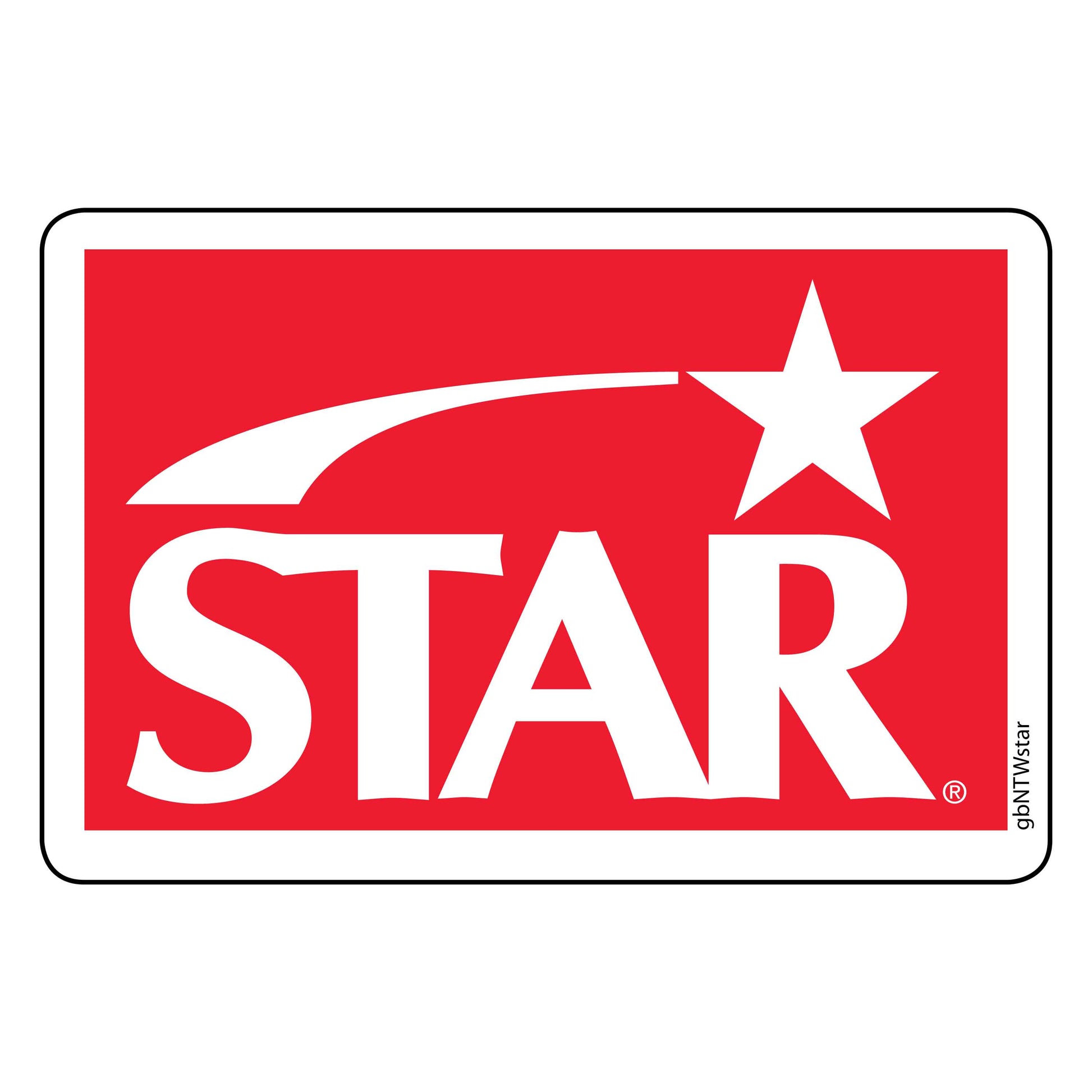 Single Network ATM Decal, Star. 3 inches by 2 inches in size.