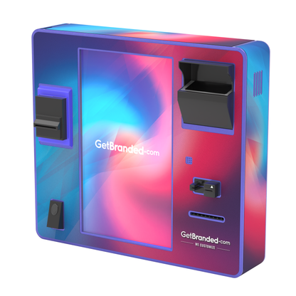 Genmega Turnkey Wall Kiosk ATM Wrap Rendering.