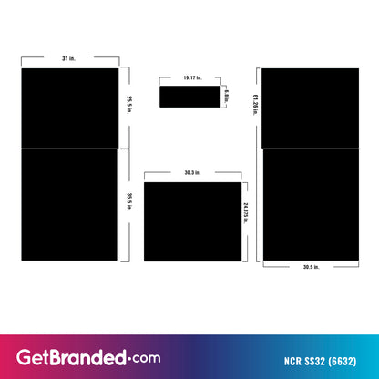 NCR SS32 (6632) ATM Wrap Measurements