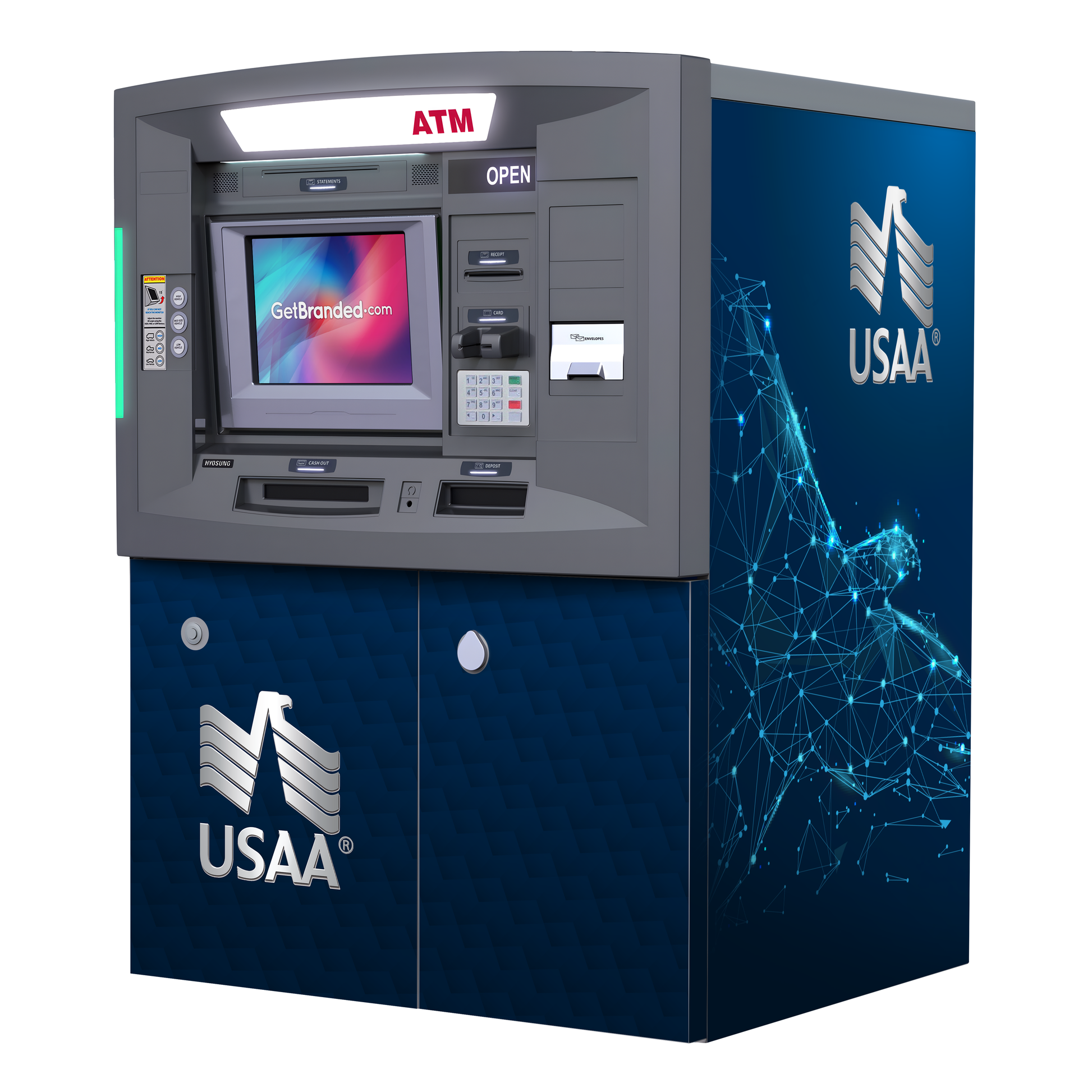 Hyosung NH7600i ATM Wrap rendering.