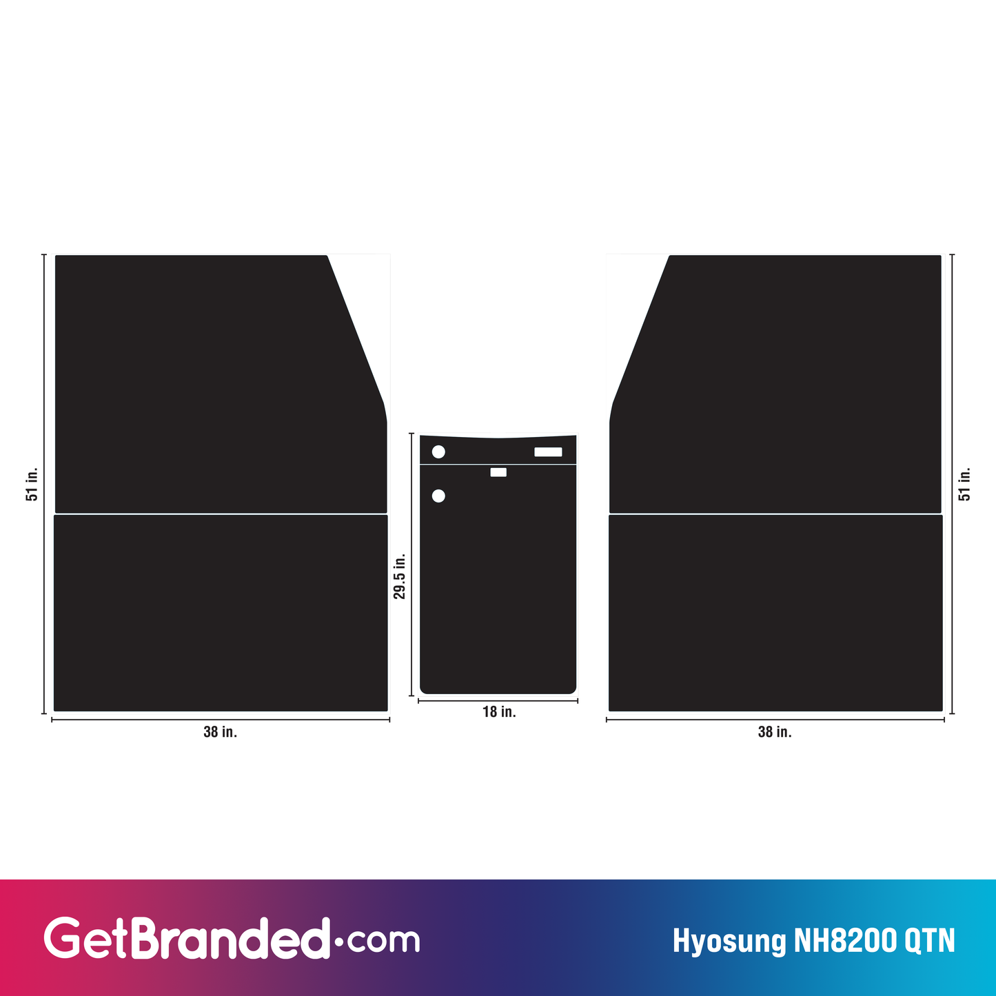Hyosung NH8200 QTN ATM Wrap template.
