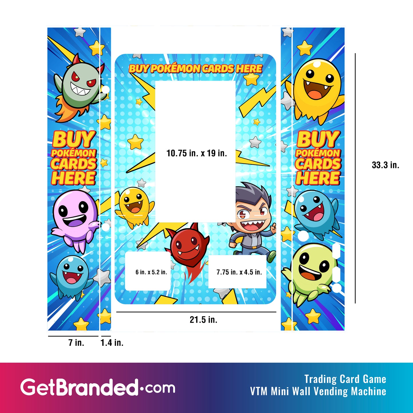 Trading Card Game VTM Mini Wall Vending Machine Wrap