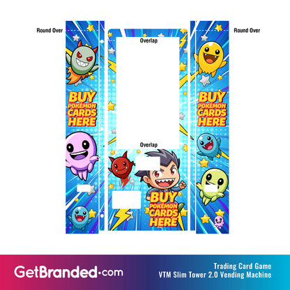 Trading Card Game VTM Slim Tower 2.0 Vending Machine Wrap