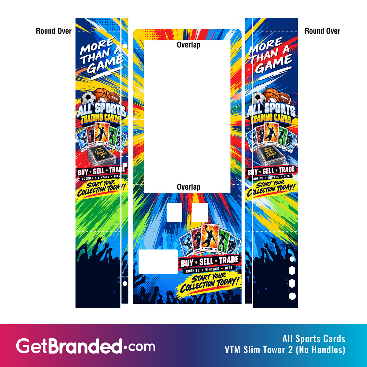 All Sports Cards VTM Slim Tower 2.0 (No Handles) Vending Machine Wrap