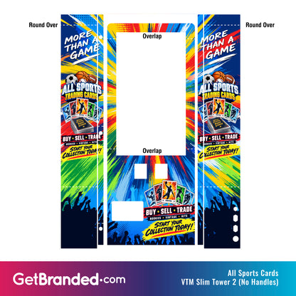 All Sports Cards VTM Slim Tower 2.0 (No Handles) Vending Machine Wrap