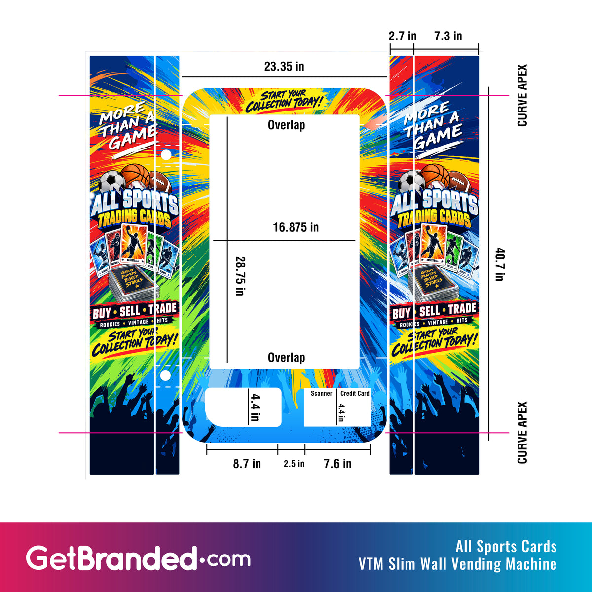 All Sports Cards VTM Slim Wall Vending Machine Wrap