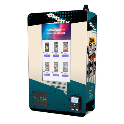 Buy Trading Cards Here VTM Mini Wall Vending Machine Wrap