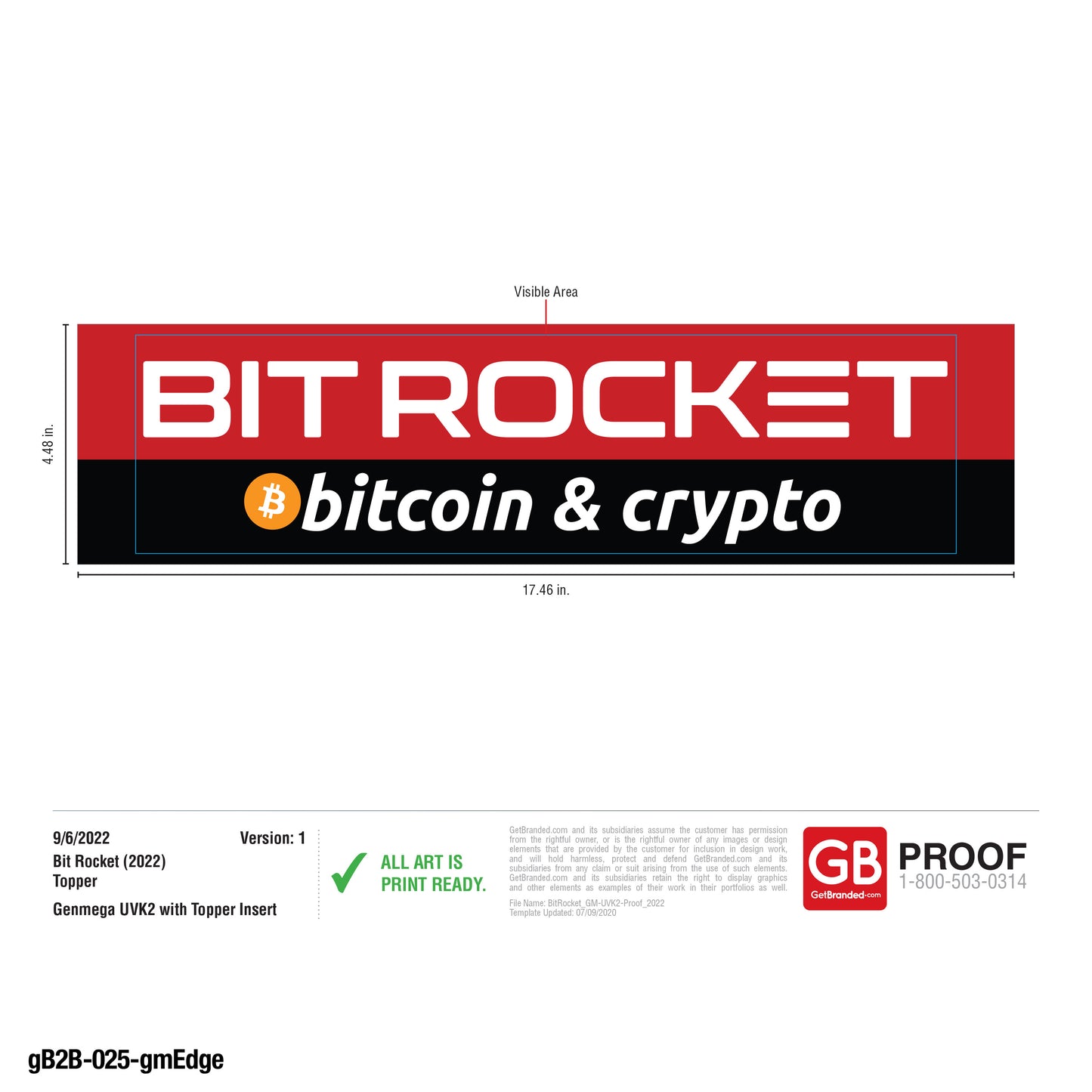 BitRocket Genmega Edge (UVK2) ATM Wrap with Back