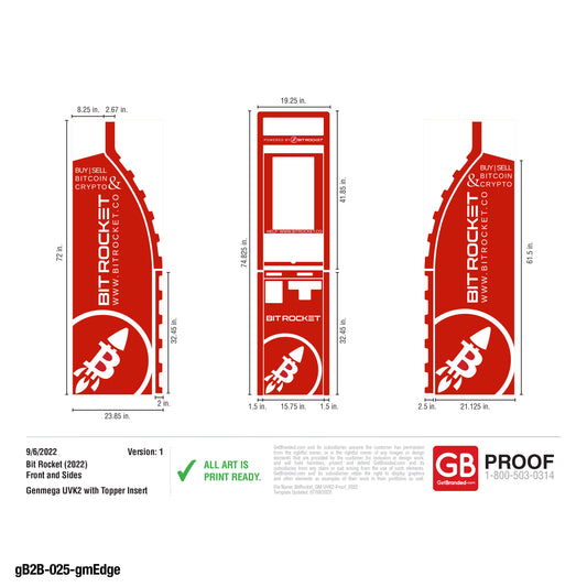BitRocket Genmega Edge (UVK2) ATM Wrap with Back
