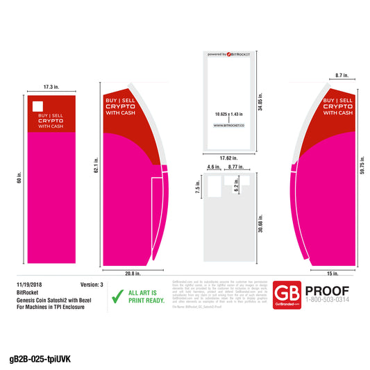 BitRocket TPI Genesis Coin Satoshi 2 Wrap with Back
