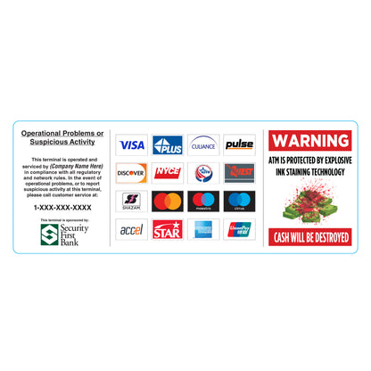 Security First Bank All-in-One Decal Option 1 - 10" x 4"