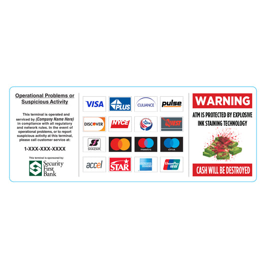 Security First Bank All-in-One Decal Option 1 - 10" x 4"