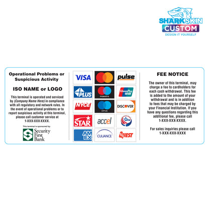 Security First Bank All-in-One Decal Option 2 - 10" x 4"