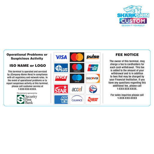 Security First Bank All-in-One Decal Option 2 - 10" x 4"