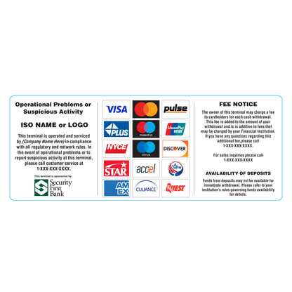 Security First Bank All-in-One Decal Option 3 - 10" x 4"